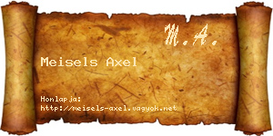 Meisels Axel névjegykártya